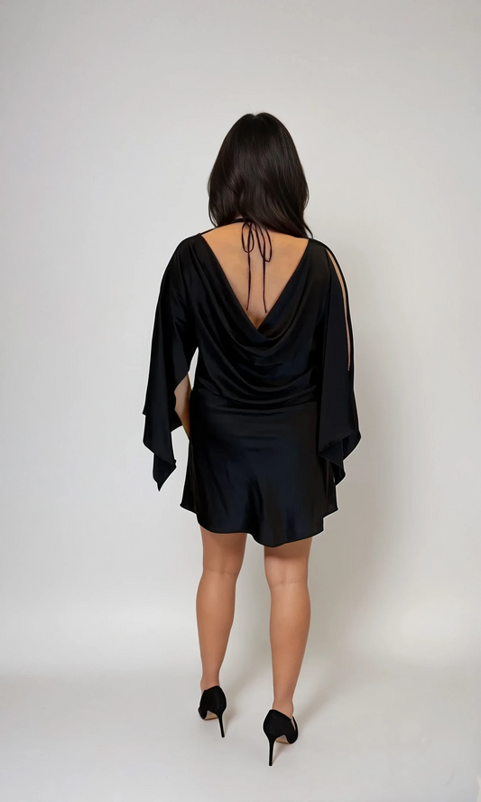 Amari, the Cowl Back Silk dress